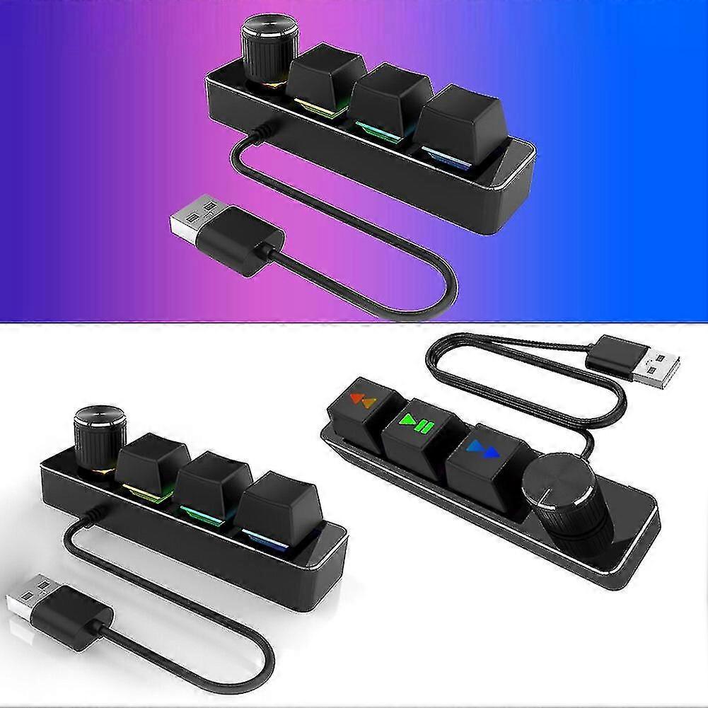 Rgb anpassat tangentbord 3 tangenter 1 knopp mekaniskt tangentbord flera tangenter fiis