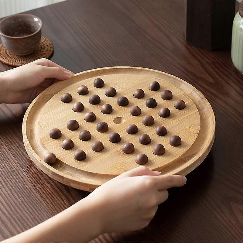 Classic Wooden Solitaire Game  Board Games