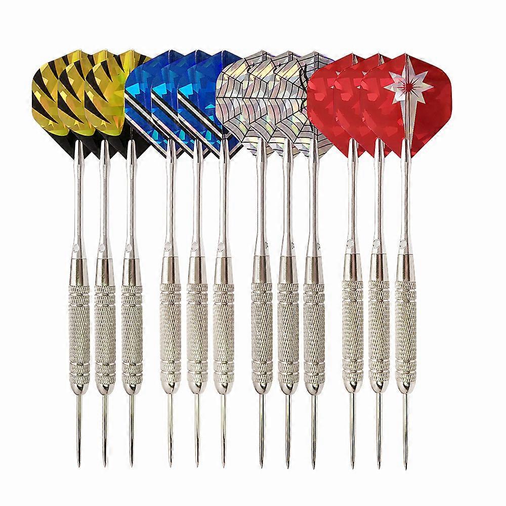 12 Pcs Steel Tip Darts Set