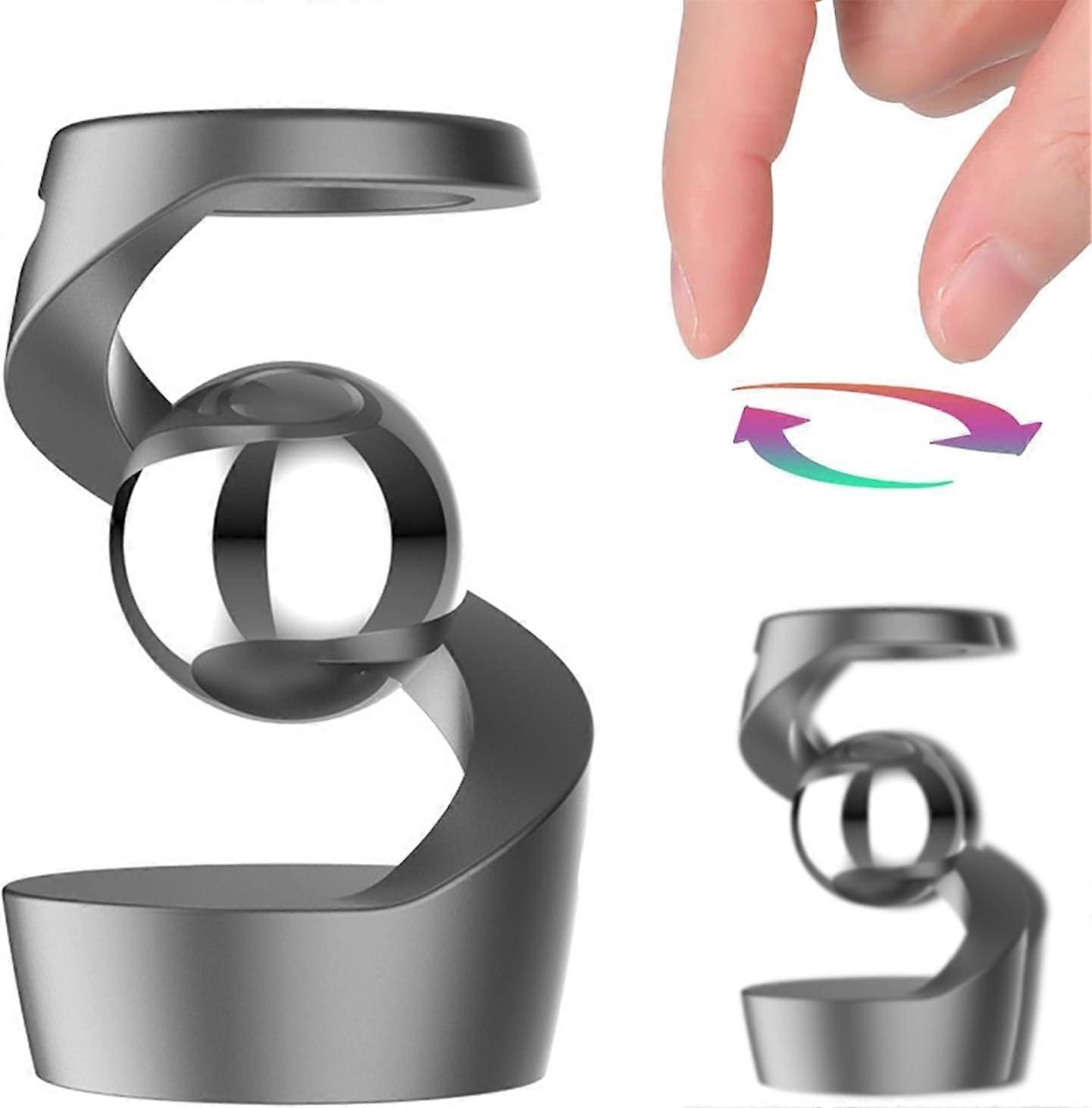 Gravity Defying Kinetic Desk Toy, Kinetic Desk Spinning Toy, Kinetic Desktop Toy Floating Ball, Kinetic Optical Illusion Toy Relief Stress