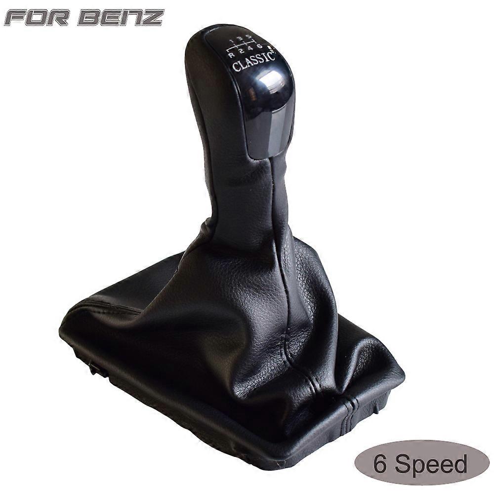 Manual 6 Speed Gear Shift Knob Lever HandBall For Mercedes-Benz E-Class W211 2002-2009 Leather Dust-Proof Cover Case-6 Speed