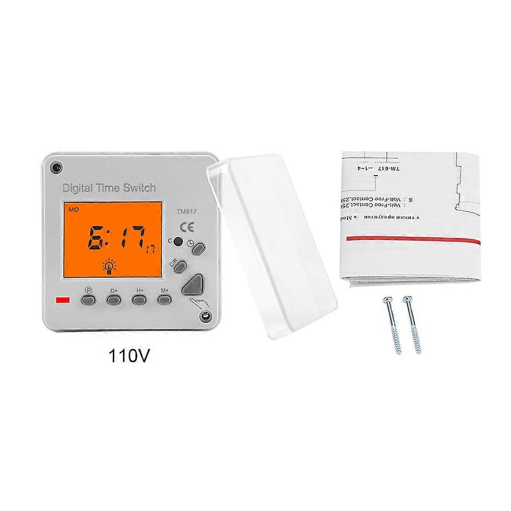 Timer per interruttore di controllo intelligente programmabile elettrico digitale durevole con display retroilluminato (110 V)