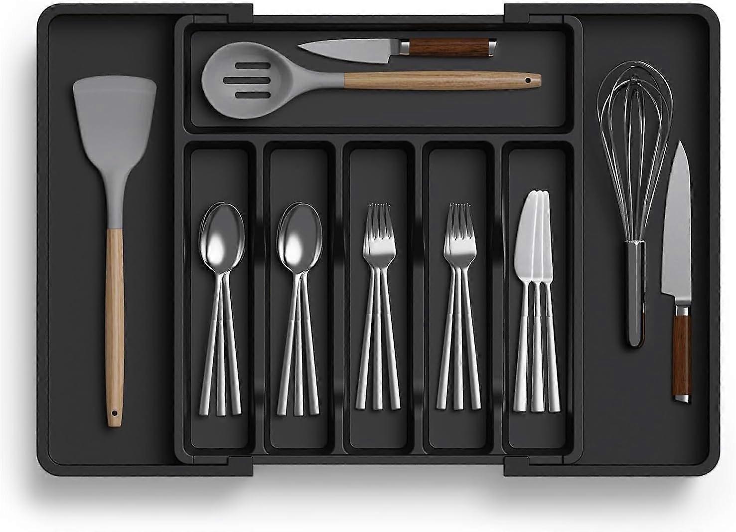 Silverware Organizer - Expandable Kitchen Drawer Organizer, Adjustable Utensil Organizer,100% New