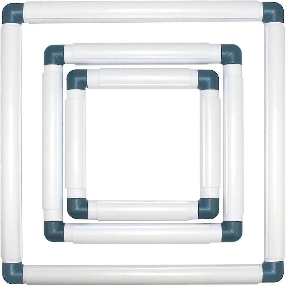 3-Pack Square Embroidery Hoops Hoops Punch Needle Hoops Embroidery Quilting Frame,Blue