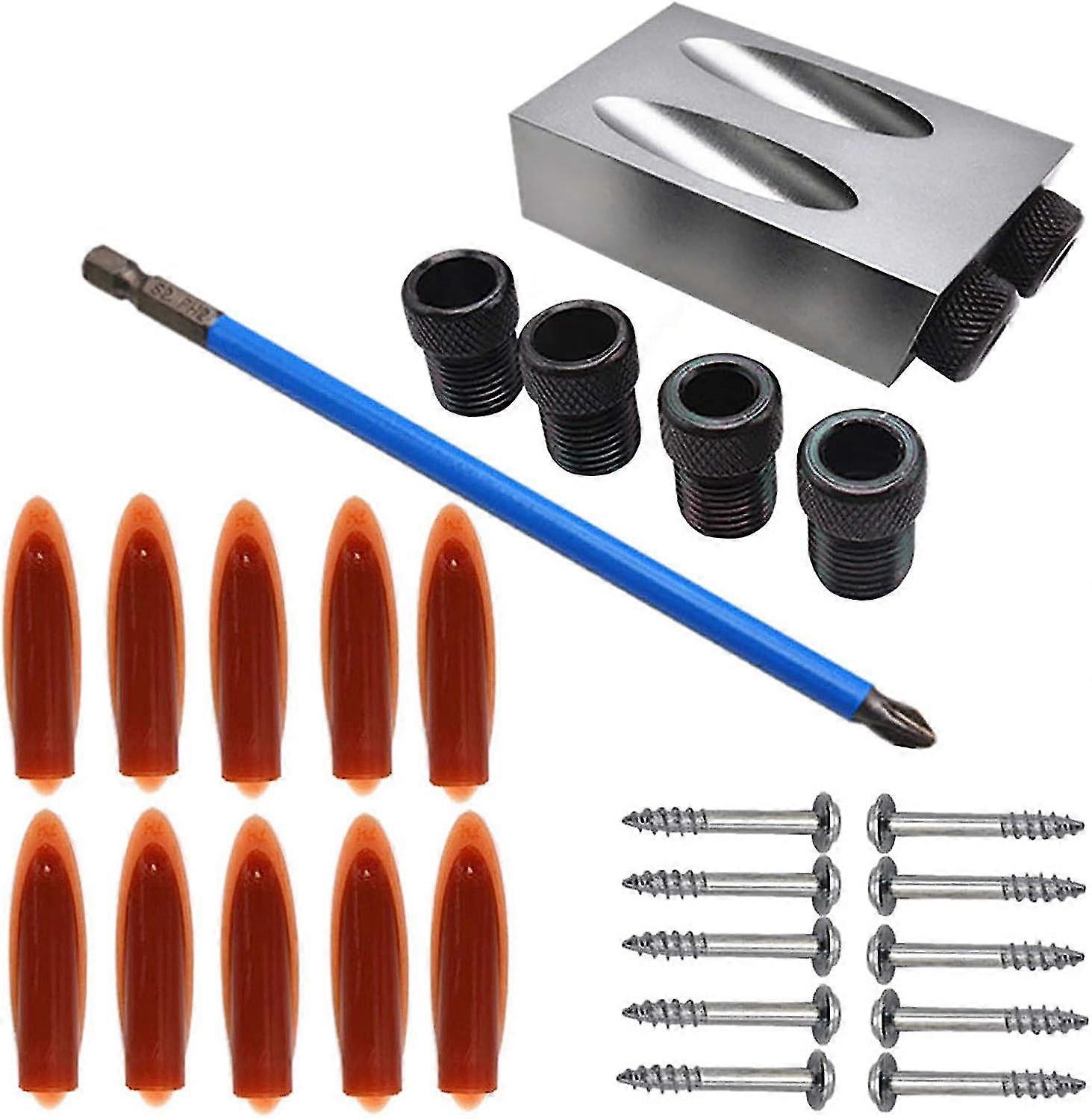 15 Degree Angle Drilling Jig For Woodworking28pcs