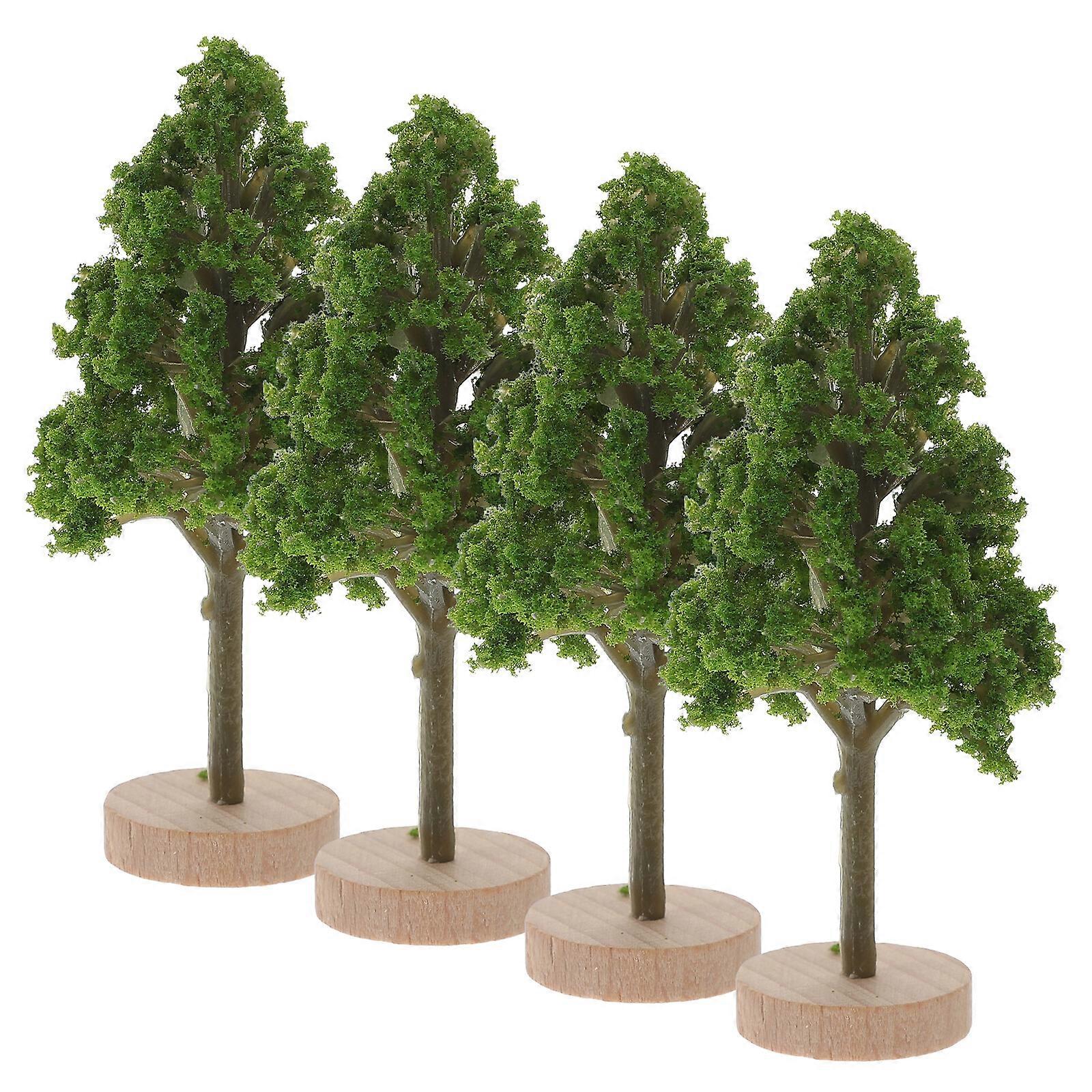 4pcs Miniature Street Trees Model Sand Table Landscape Based Street Trees