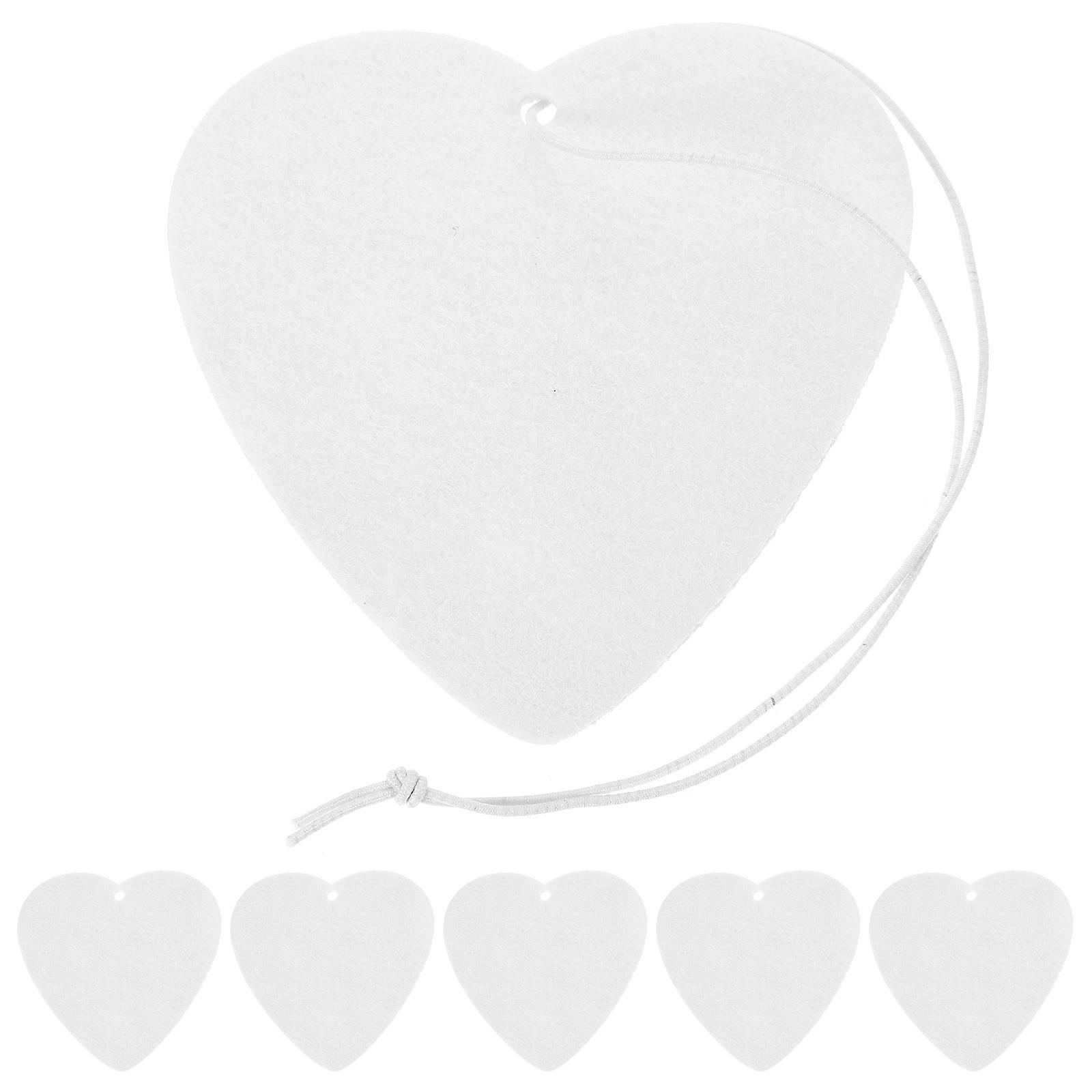 1 Set Sublimation Air Freshener Sheets Heart Blank Air Freshener Sheets DIY Air Freshener Sheets with Elastic Straps