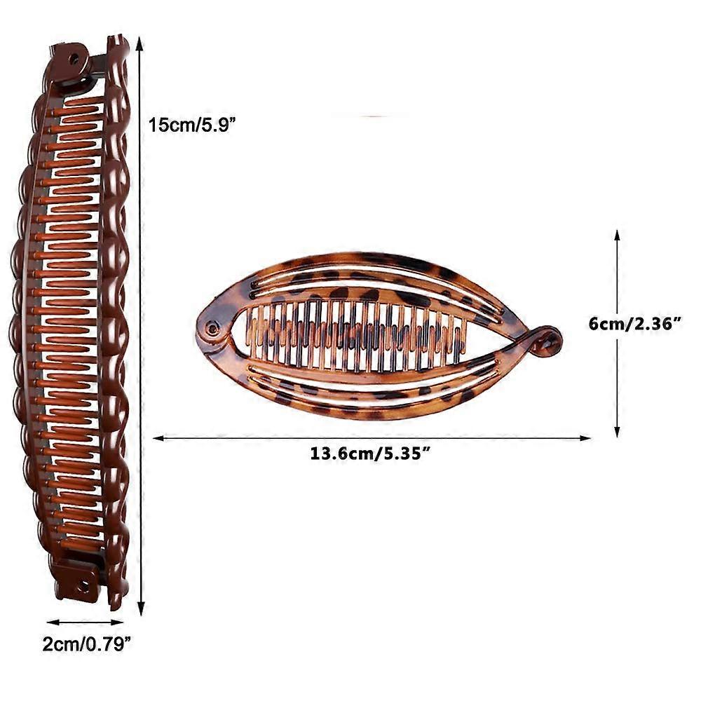 3 Französische Haarspangen Aus Acetat | U-Form, 13 Cm Lang | Schildpatt-Optik Für Elegante Frisuren