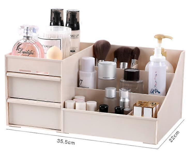 Storage Box for Cosmetic Desktops With Drawer, Storage Box * Pink