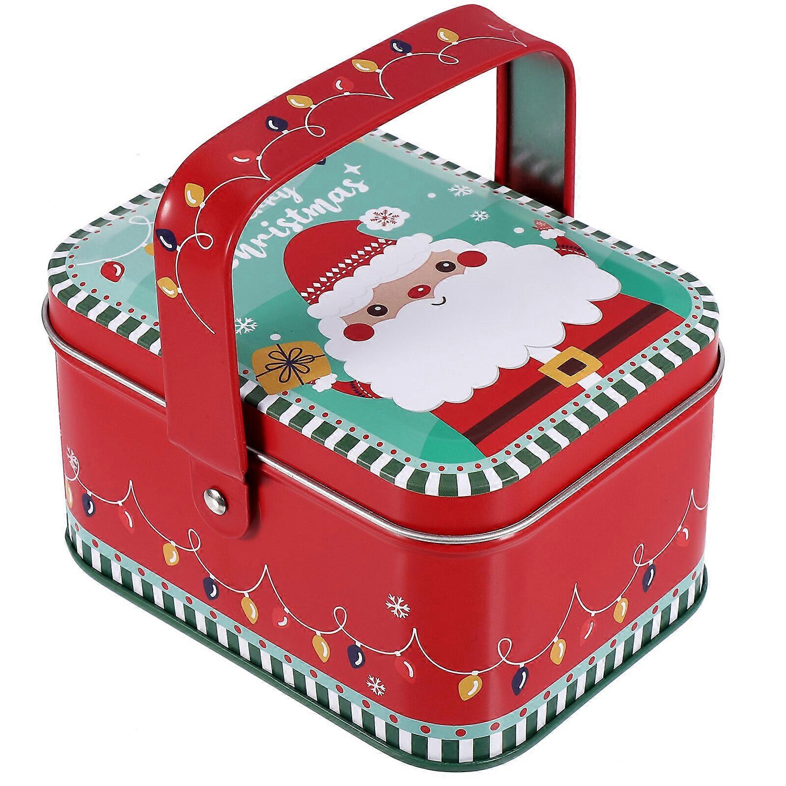 Kerst blik doos cookie container chocolade thee snacks traktatie kleine geschenkdoos