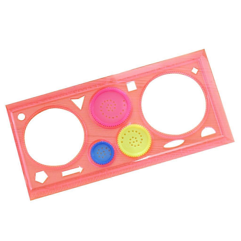 Plastic Dawing Practice Ruler Equipped with Hollow Art Tools for Kids