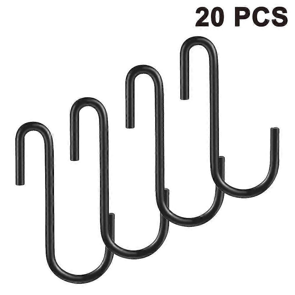 20 Pack Heavy Duty S Hooks Pan Pot Holder Rack Hooks S Shaped Hooks