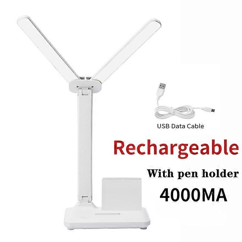 32pcs Double Head LED Desk Lamp Battery Operated Table Lamp with USB Charger Eye Protection for Home/Office