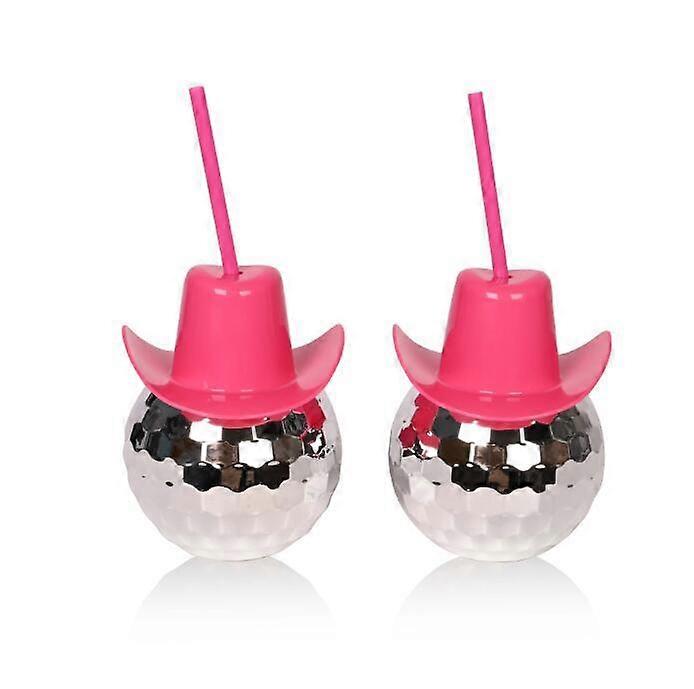 2PCS 600ml Ball Cup With Straw Lid For Nightclub Bar Party