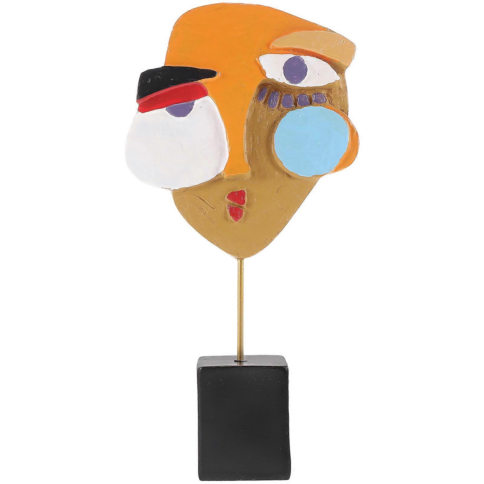 Resin Abstract Human Face Statue Ornament Abstract Character Decoration