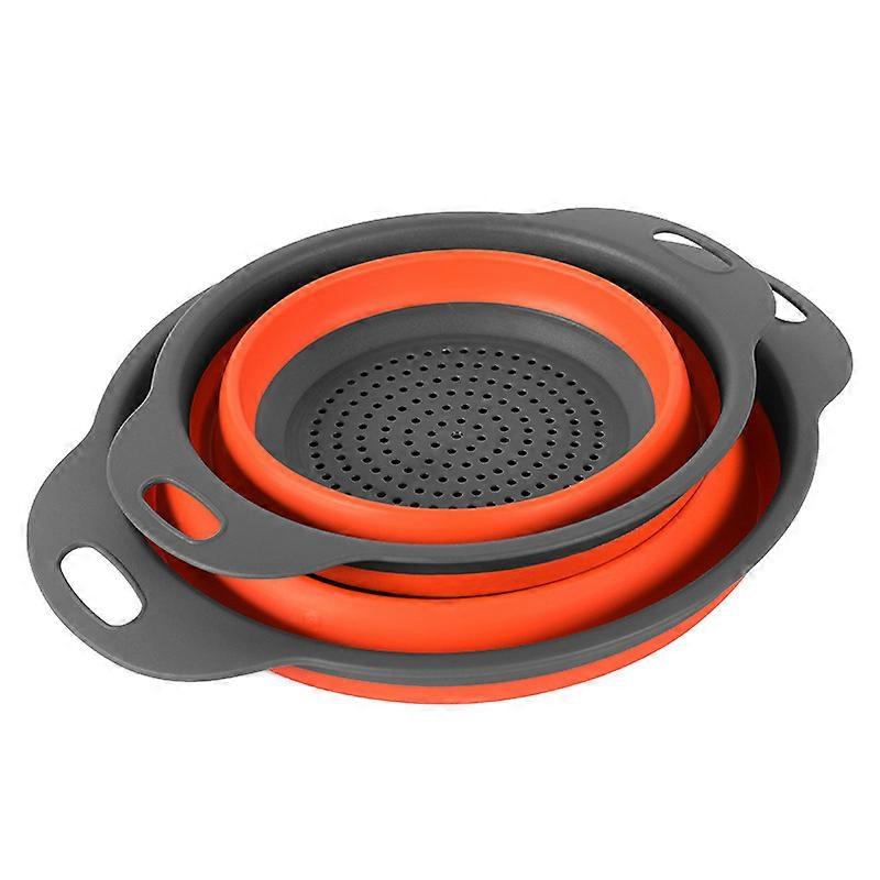 Silicon And Foldable Kitchen Colander And Strainer Set