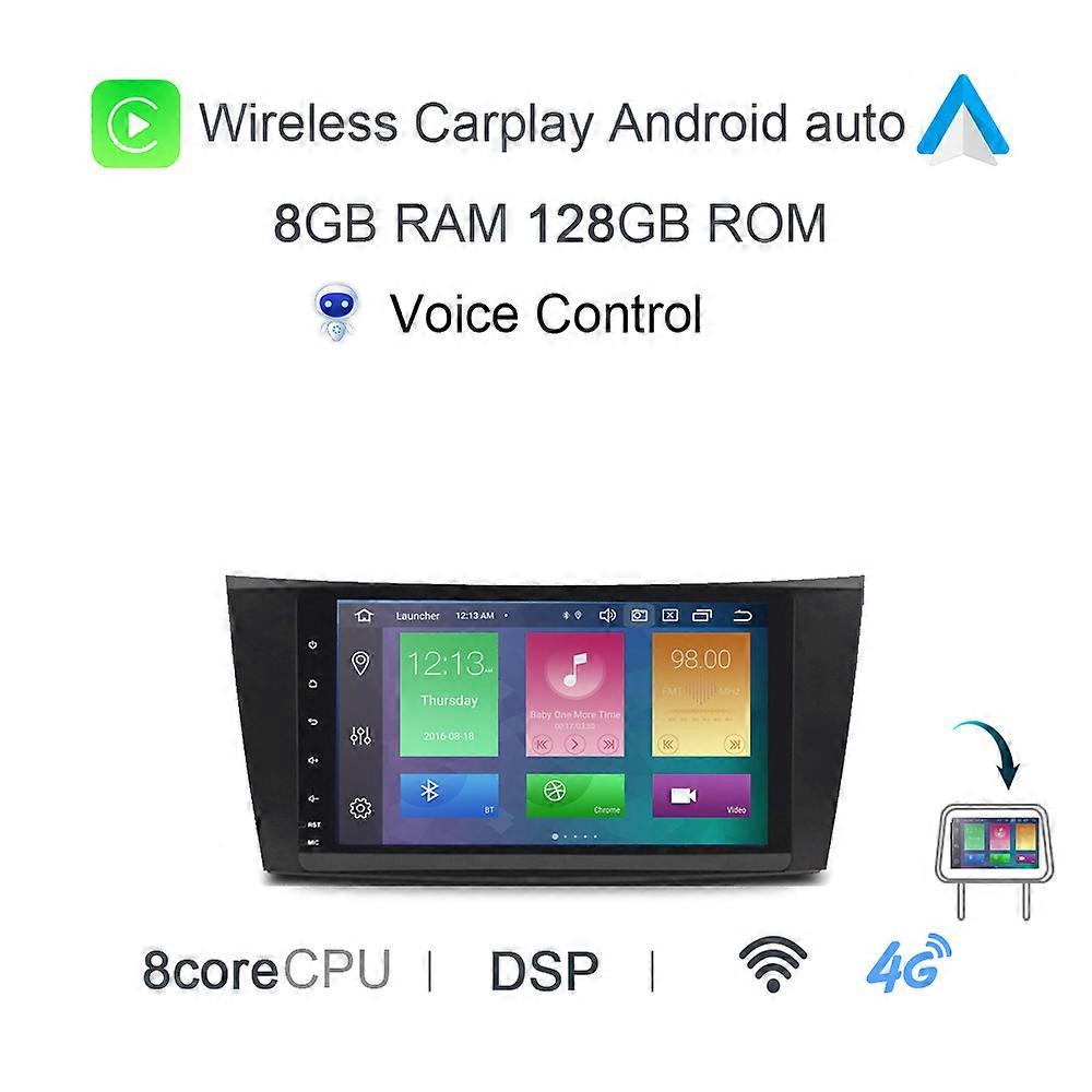 Carplay DSP LTE IPS DSP Android 12.0 8GB+128G 8Core Car DVD Player GPS Map RDS Radio Bluetooth For Benz W212 W219 W209 2004-2012
