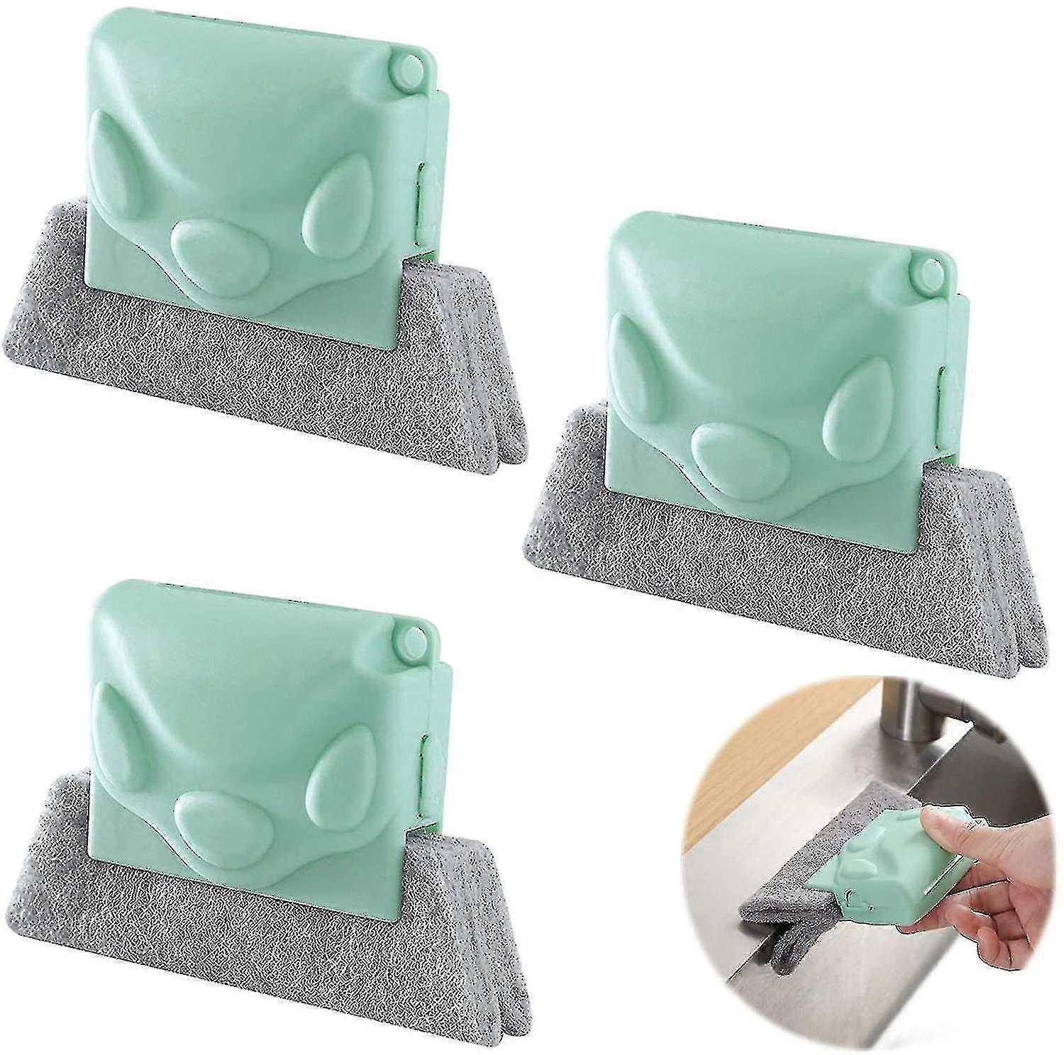 3 pièces Creative Window Groove Cleaning Brush Magic Window Cleaning B