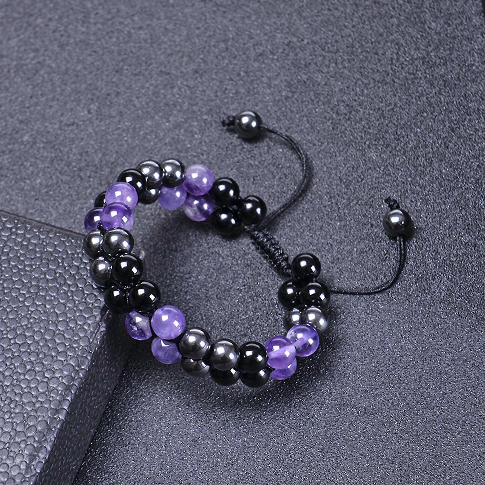 2023 Wholesale Obsidian Agate Tiger Eye Double Layer Bracelet
