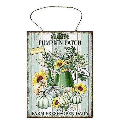 Olde Pumpkin Patch Fall tryckt handgjord träskylt