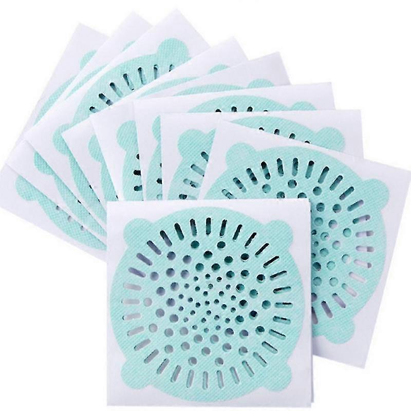 10pcs Creative Practical Shower Drain Cover Net Stickers Hair Filter Sink Strainer Kitchen