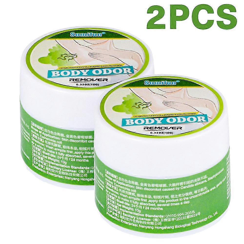 10g Body Deodorant Cream Mild Effektiv Deodorisering Langvarig Underarm Armpit Sved Lugt Fjernelse Fødder Svedende Balm 1/2stk