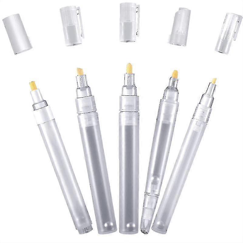 5pcs Empty Refill Paint Markers Blank Refillable Empty Refillable Marker For Painting Transparent P