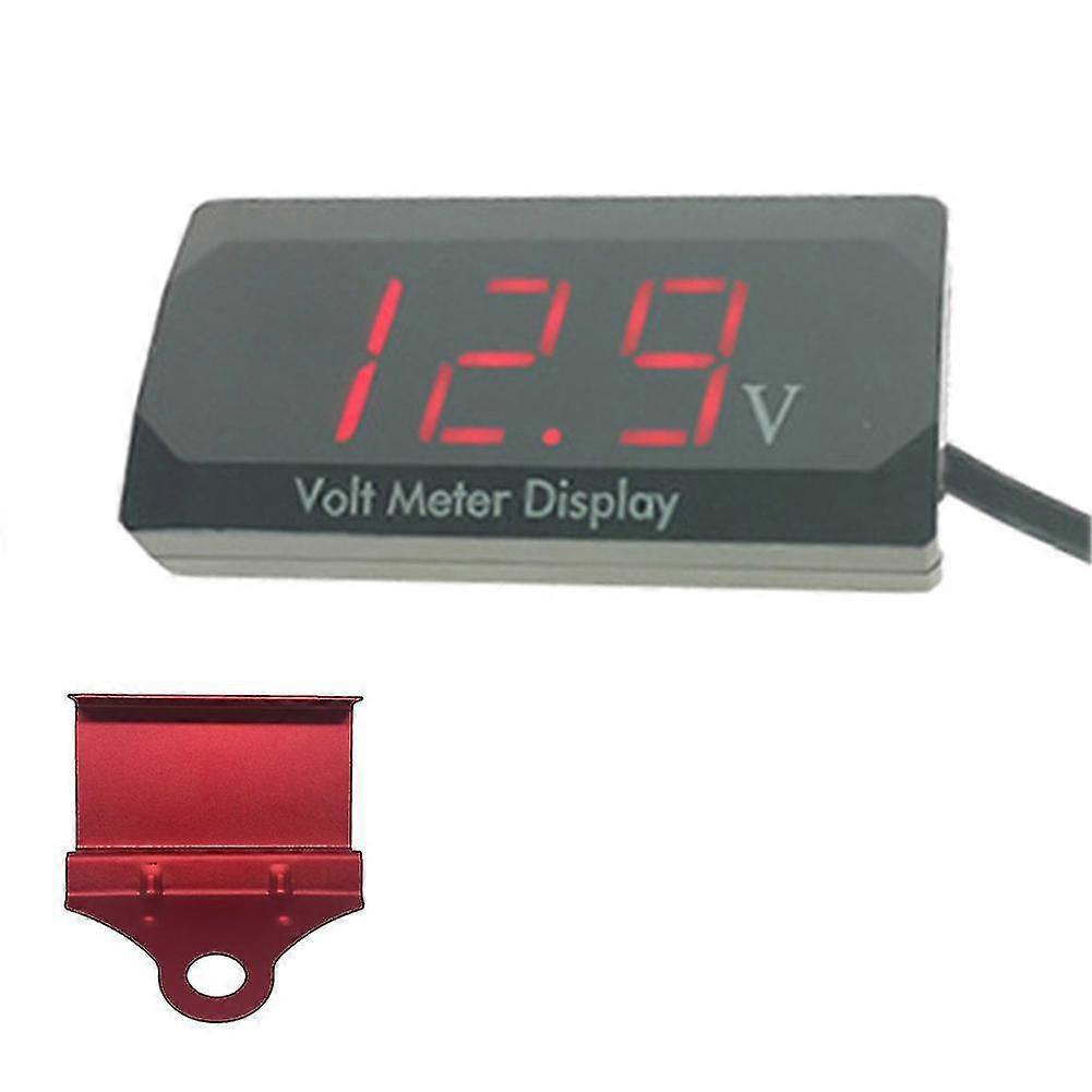 Car Digital Display Voltmeter Waterproof Direct Current 12v Voltage Volt Meter Gauge For Vehicle Motorcycle With Bracket