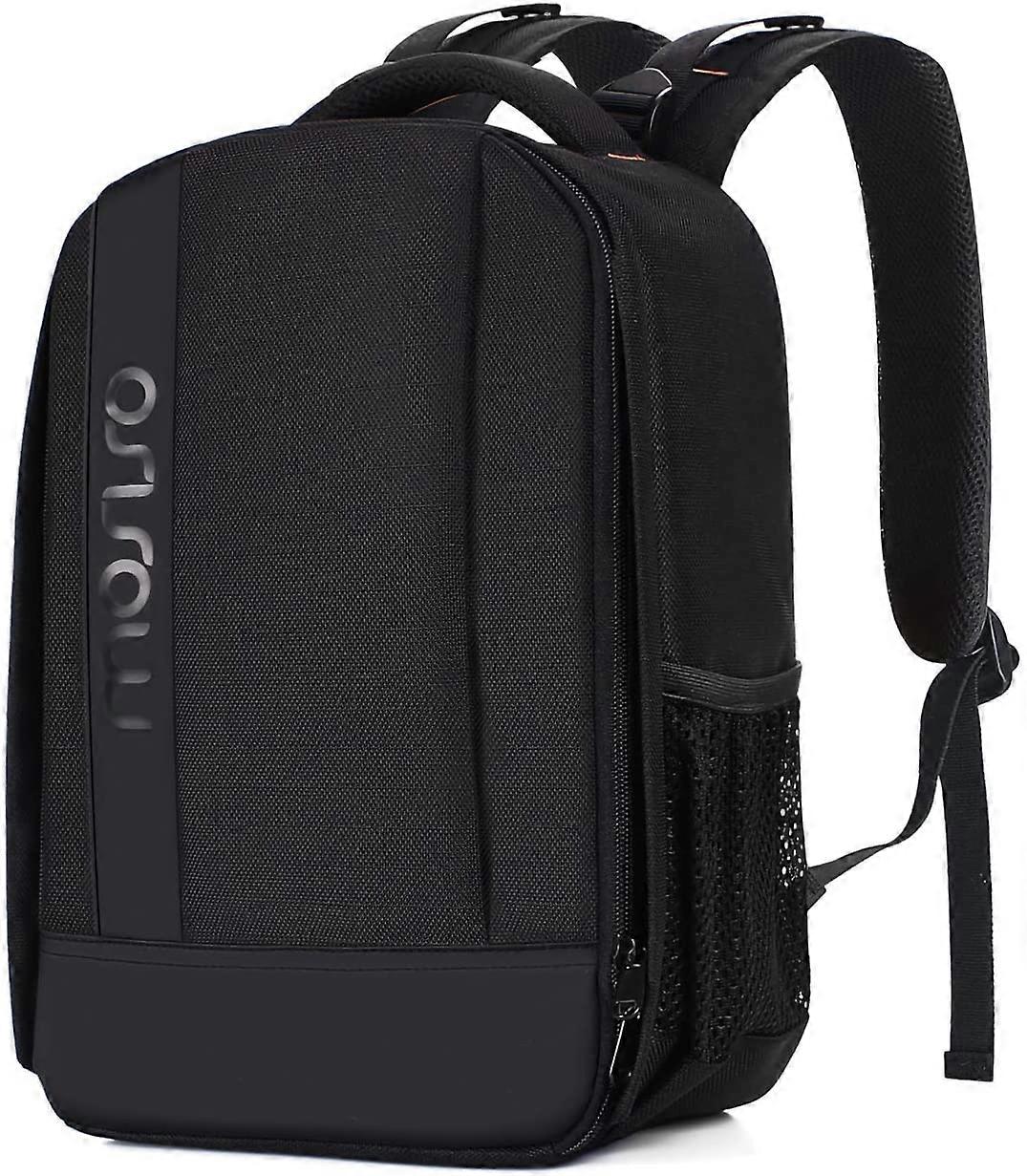Black  Camera Backpack, DSLR/SLR/Mirrorless Photography CaseBuffer Padded Shockproof Bag with Customized Modular Inserts&Tripod Holder Compatible with