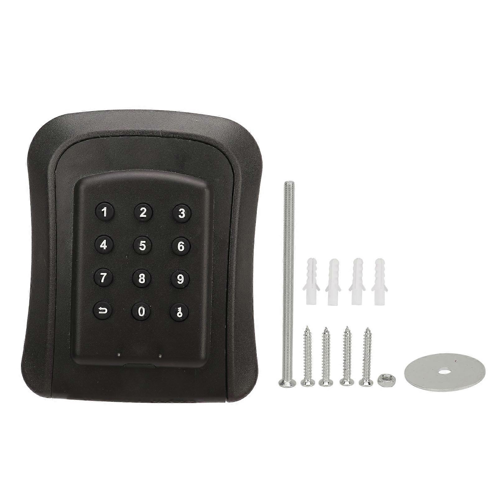 Key Lock Box Sturdy Waterproof Rust Resistant Large Capacity Wall Mount Key Lock Box for Home Garage Office Plastic Single Password