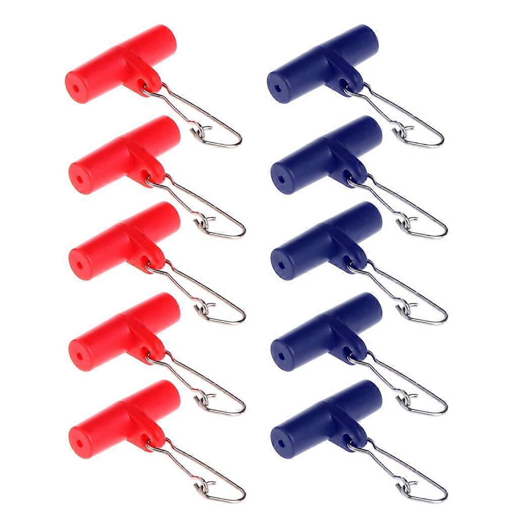 10Pcs Fishing Sinker Slip Clips Plastic for Head Swivel With Hook Snap Slide Swi