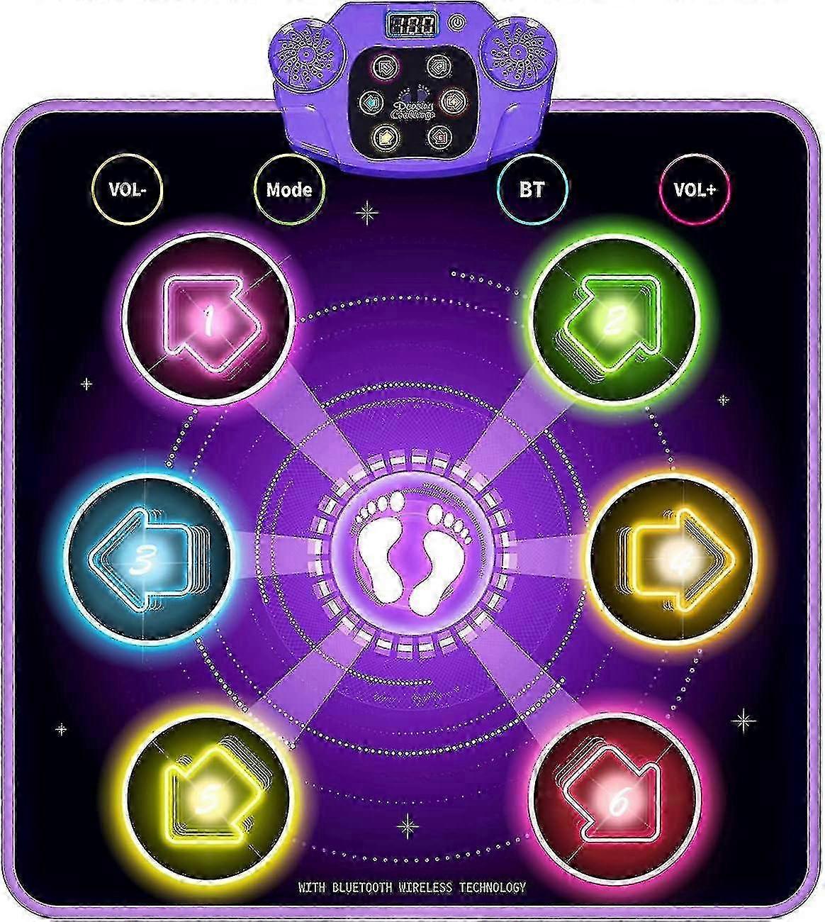 سجادة الرقص للأطفال الذين تتراوح أعمارهم بين 4-8-12 ، تضيء لوحة الرقص هدايا عيد ميلاد عيد الميلاد لألعاب فتاة تبلغ من العمر 5 سنوات من سن 6-7 سنوات ، ألعاب ألعاب بلوتوث موسيقى الرقص -