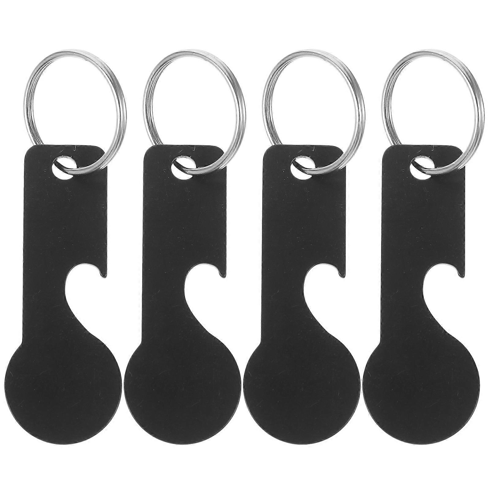 4Pcs Apribottiglie Carrello portatile Remover Token appeso chiave in acciaio inox Token Trolley Fornitura