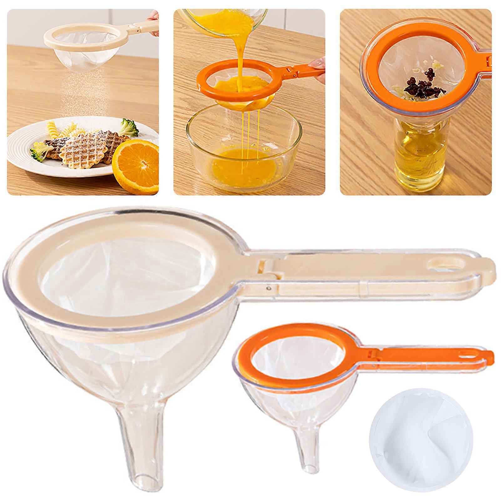 Multi-Functional Kitchen Funnel Set Food Grade Sieve Filter Spoon for Juices Soy Milk