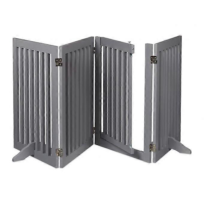 Grey safety gate with door 70 cm