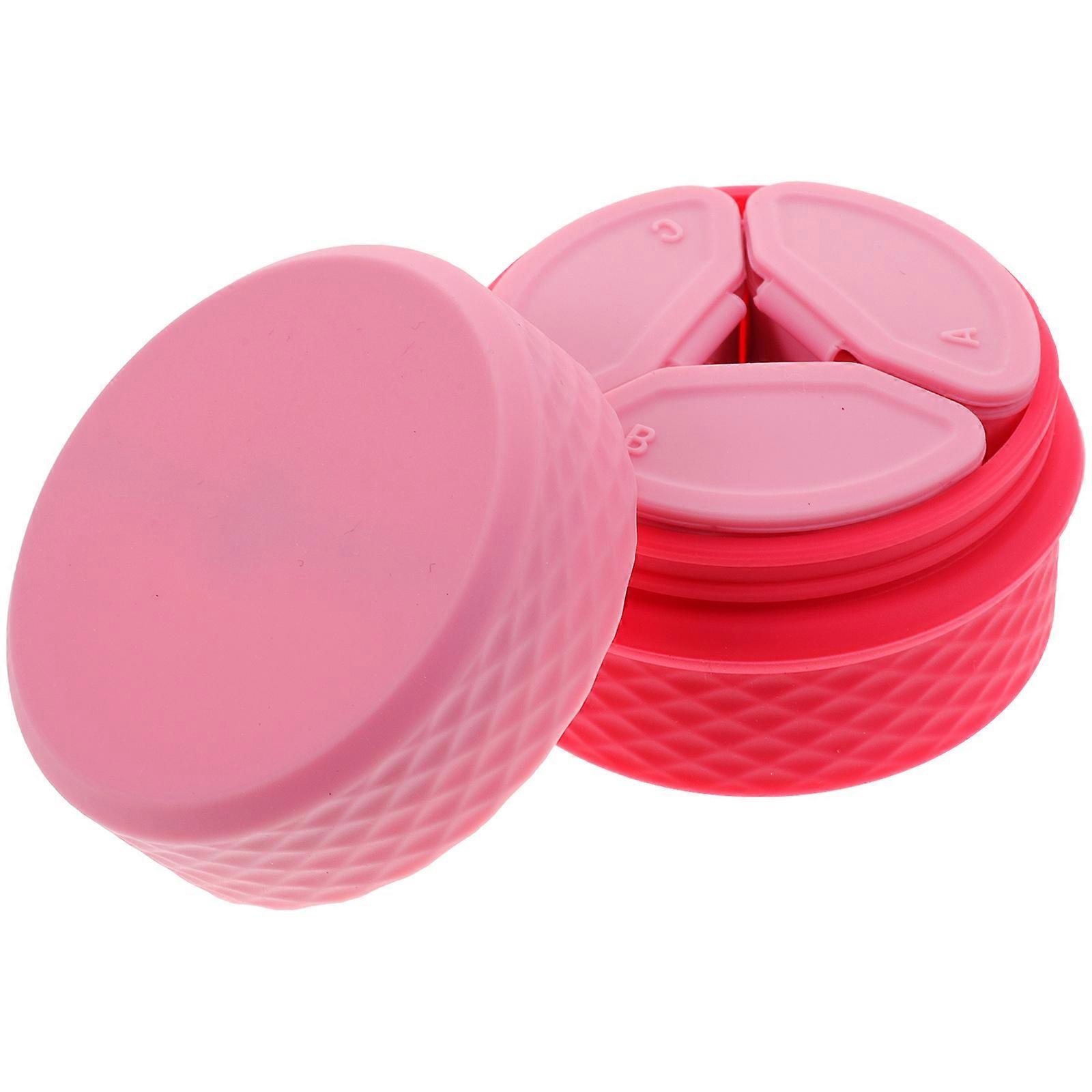 1 Set Empty Cream Storage Box Silicone Makeup Containers Empty Silicone Cream Jars with Spoon
