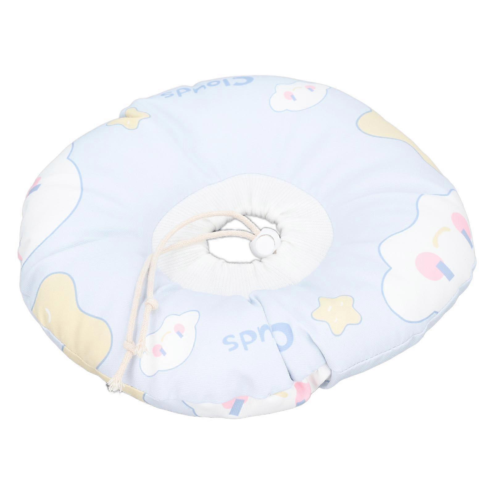 Cat Recovery Collar Adjustable Soft Prevent Licking Biting Kitten Post Surgery Collar for Dog Puppy Cute Cloud