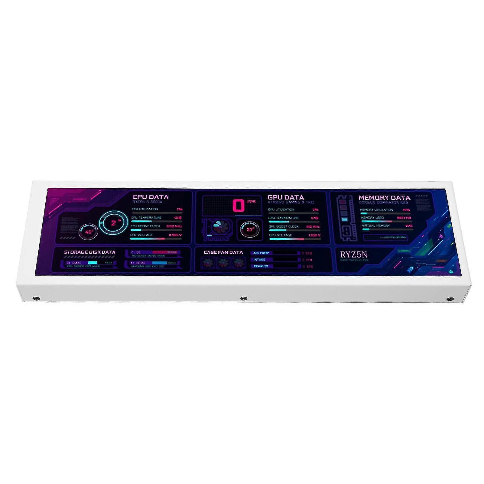 8,8-Zoll-Computer-Temperaturmonitor für Aida64 1920x480 60hz USB-C-Schnittstelle CPU GPU SSD Datentemperaturmonitor für Raspberry Pi