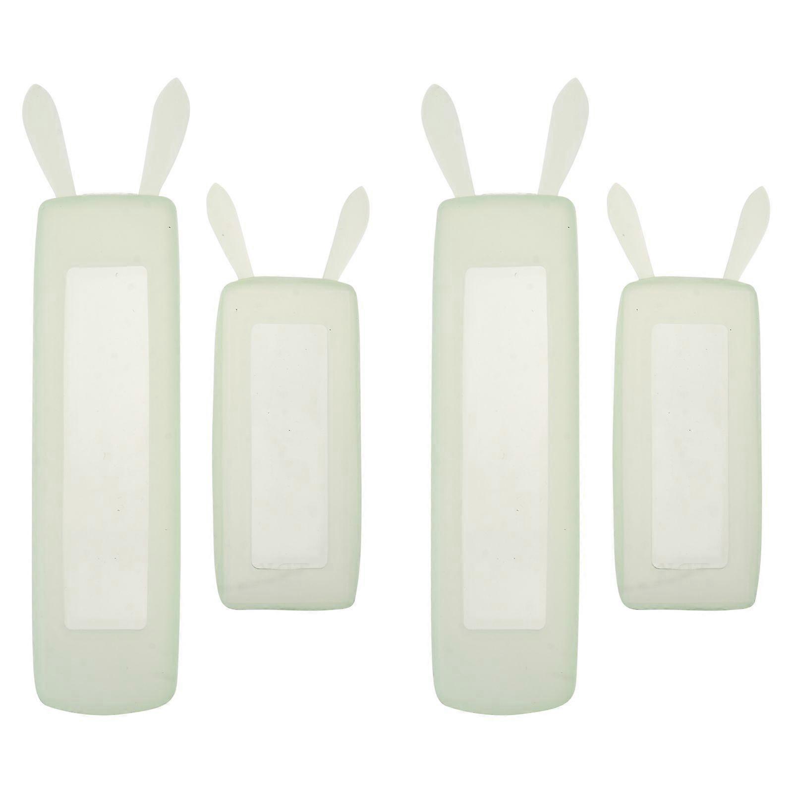 4PCS Silicone Remote Controller Cover Rabbit Luminous Remote Controller Cover