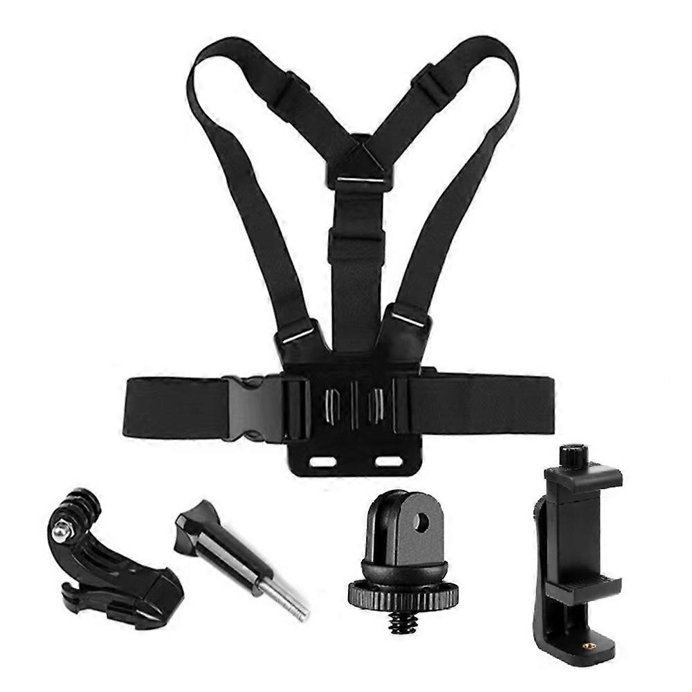 Typ A Brustgurt für GoPro Hero Action Camera 5-in-1 Brusthalterung Harness Kit mit kleinem Loch