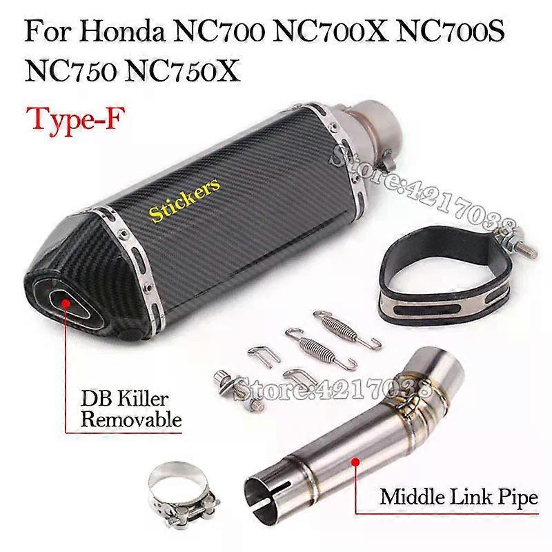 Redkid Slip On Motorcycle Exhaust Pipe Muffler DB Killer 51mm Modified Moto Middle Link Pipe For Hon