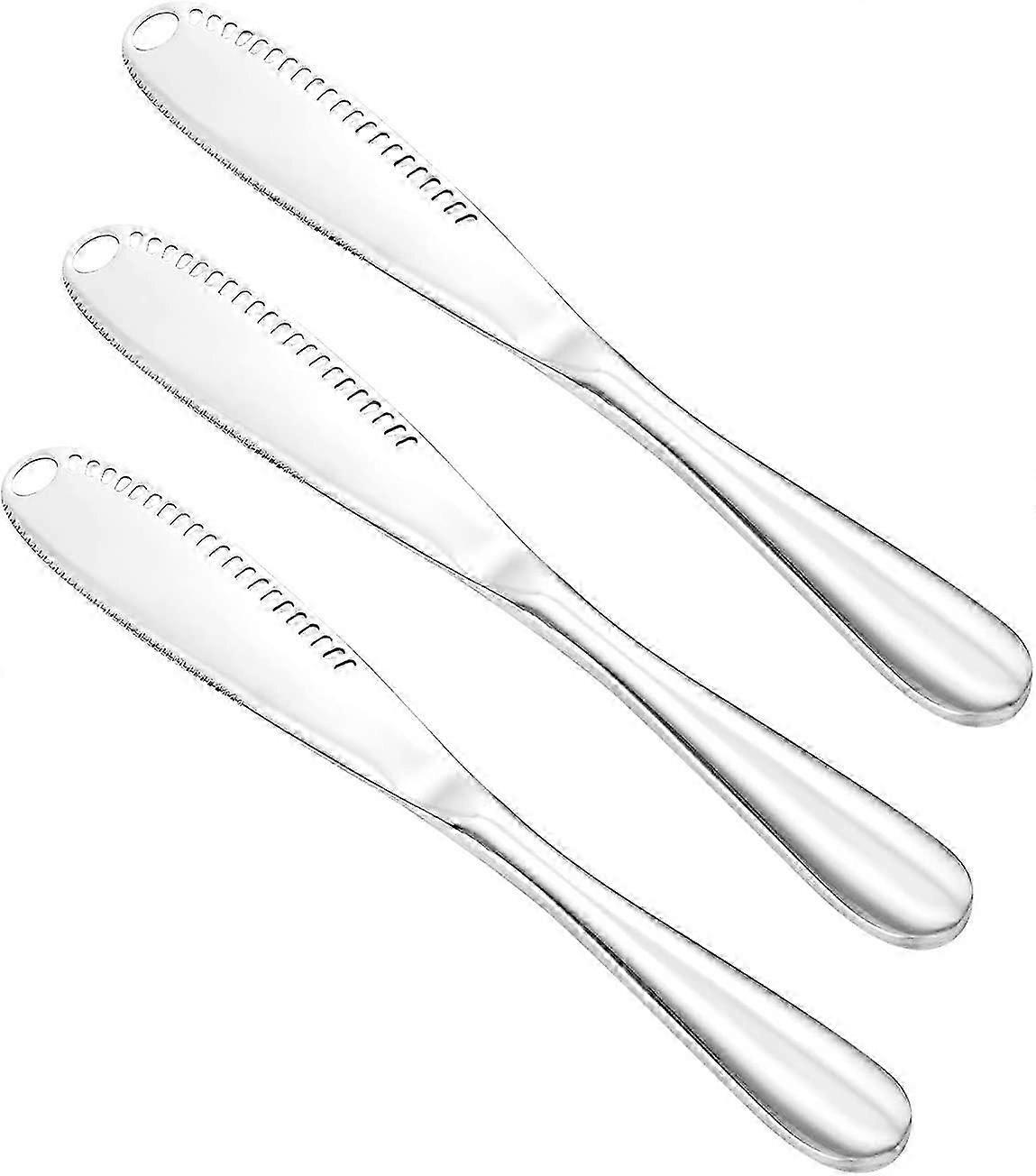 Botermes RVS Boterstrooimes (3pack zilver)