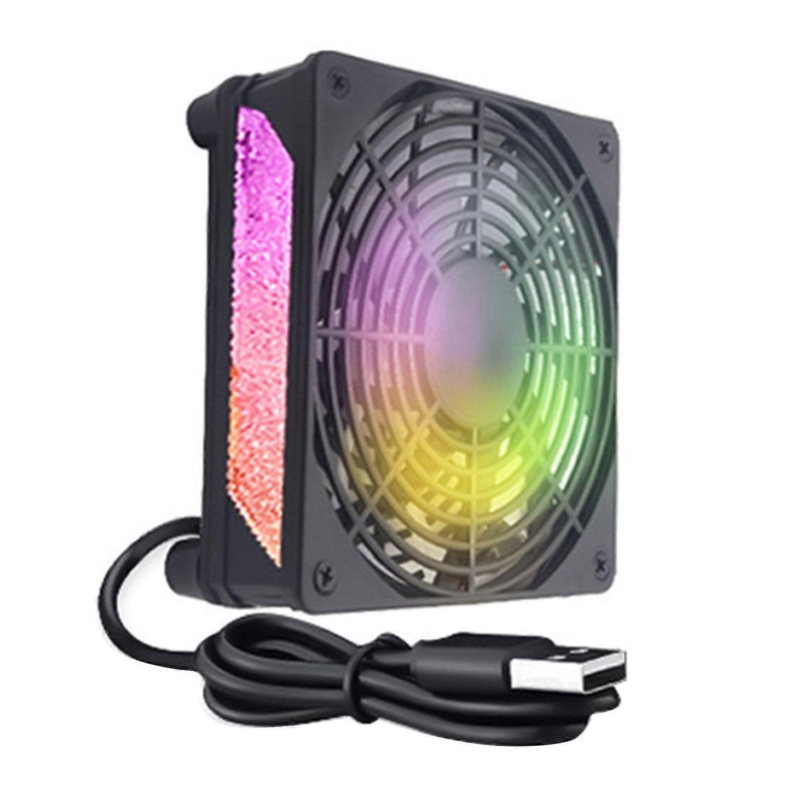 USB Computer Cooling Fan Mini Single/Dual Fan 1800RPM Mute Heat Dissipation Computer CPU Cooler Fan Computer Accessories for Android TV Box Router
