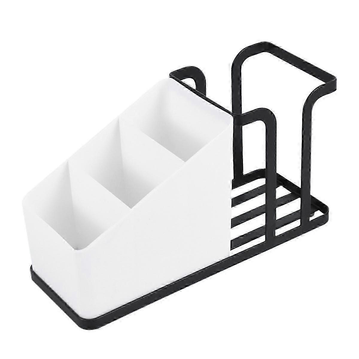 מחזיק כוסות ומכסה, מחזיק כוסות קפה מתכוונן מארגן 3 תא מתקן כוסות חד פעמי עם תרמיל קפה B