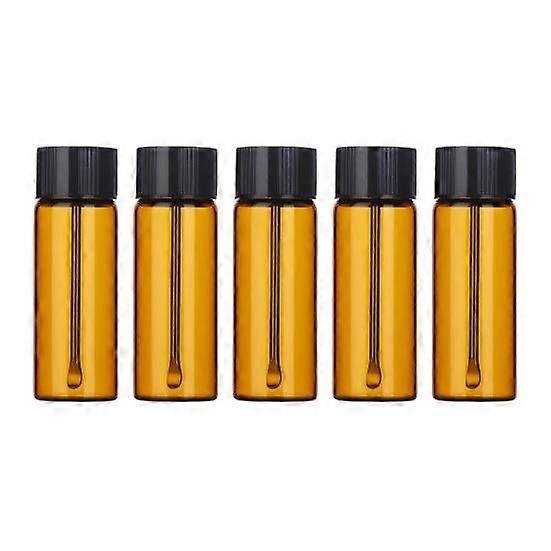 5/10Pcs Glass Powder Dispensing Bottles with Spoons Airtight Travel Spice Containers Portable Jar