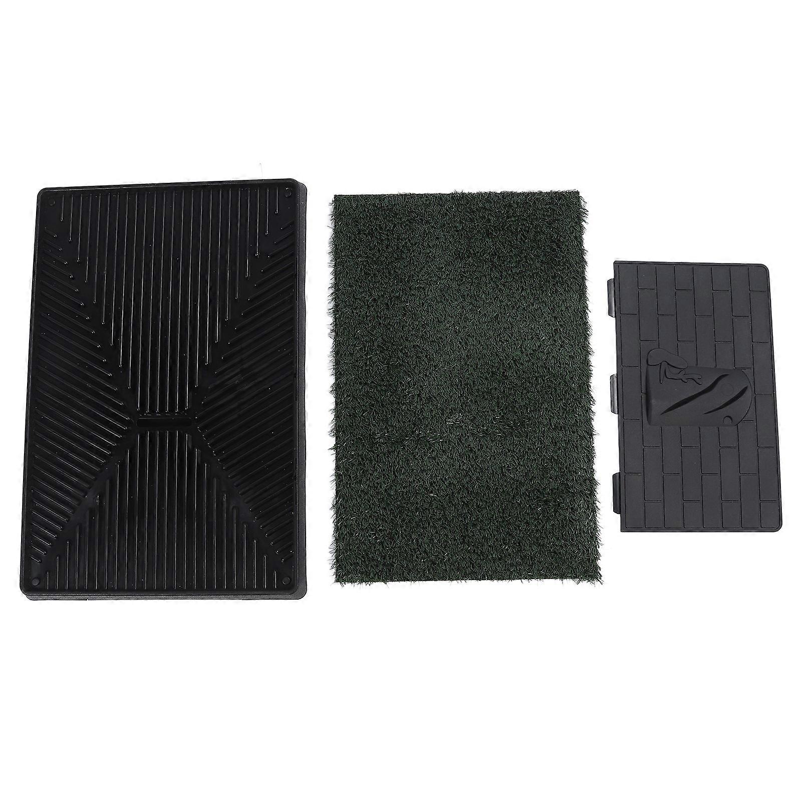 Coussinets d’urine d’herbe pour chien Facile à nettoyer Système à 3 couches Réutilisable Entraînement pour chiots Plateau de pot en gazon artificiel pour petits chiens d’intérieur de grande taille avec déflecteur