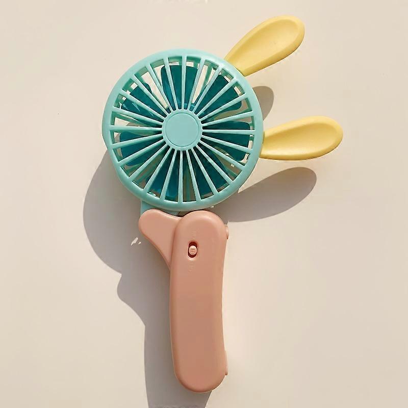 Cute Rabbit Foldable Fan USB Charging Color Matching Cartoon Portable Handheld Fan