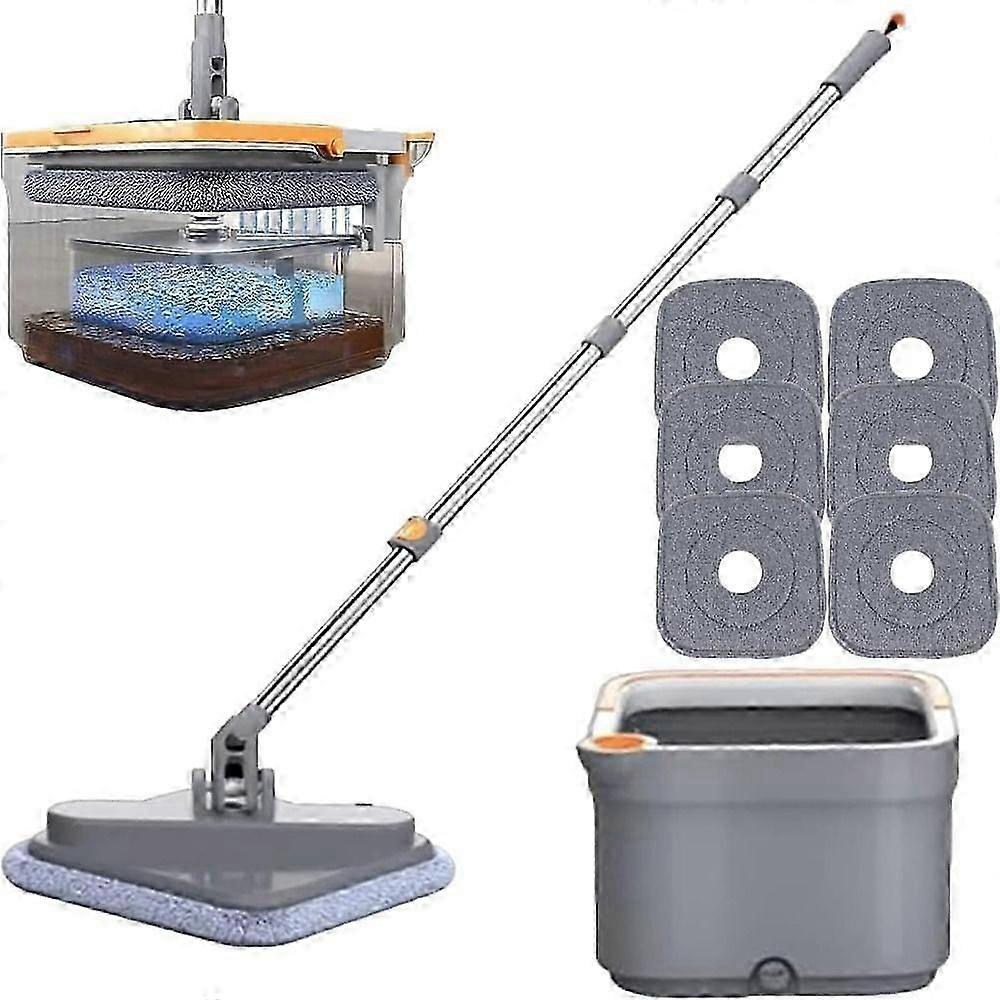 Mop Bucket with Wringer Square Spin Mop 360 Degree Self Wash Spin Mop