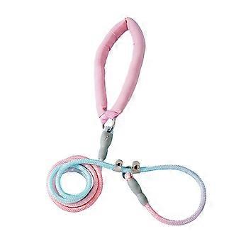 Dogs Leash Pet Heavy Duty Dog Leash for Outdoor Large Dog Chew Proof Stretching Traction Rope Extending Walking Rope  Pink 1.5