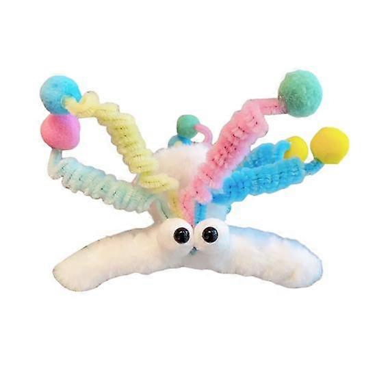 Hair Claw Clips Fluffy Plush Hold Dopamine Barrette Jaw Clamp Strong Color Handmade Spring